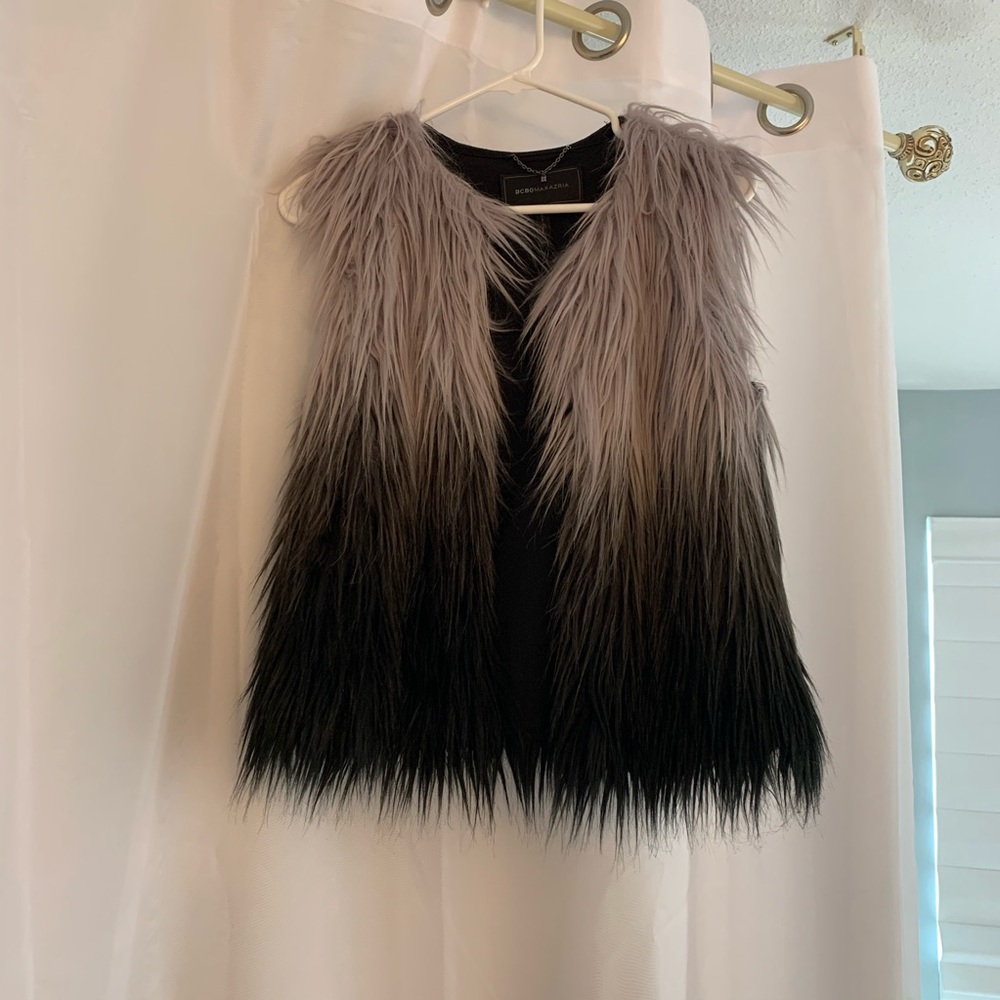 Fuzzy Ombré Vest
